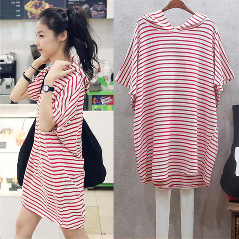 Korean Style A Line Shirt Dress - Sommerliches, neues, koreanisches, lockeres T-Shirt-Kleid mit
