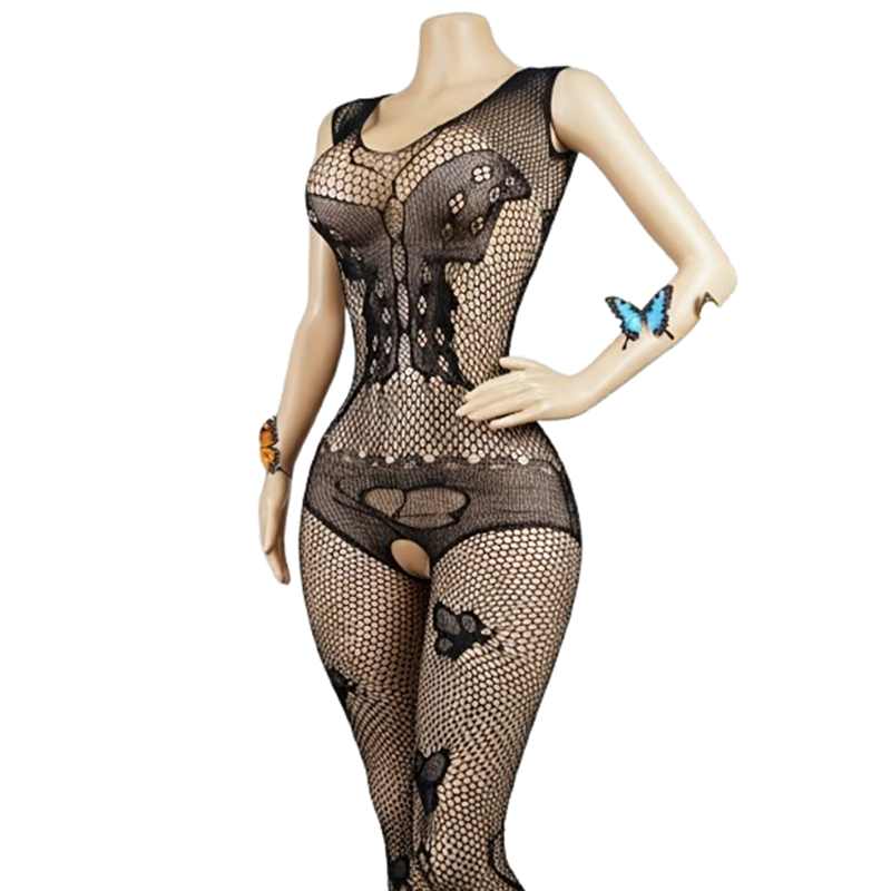 Lingerie - 1-teiliger, stilvoller und verführerischer schwarzer Body