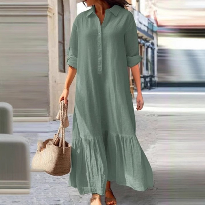 2026 Europäisches und Amerikan – Casual Loose Linen Shirt Dress Bewertung und Preis