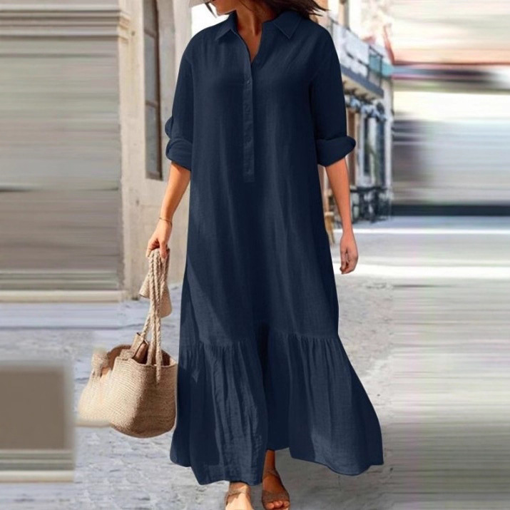 2026 Europäisches und Amerikan – Casual Loose Linen Shirt Dress Bewertung und Preis