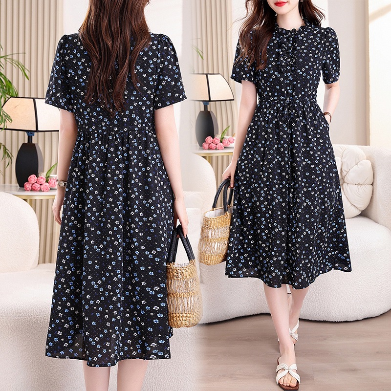 Vintage Marineblaues Midikleid – French Vintage Floral Midi Dress Bewertung und Preis