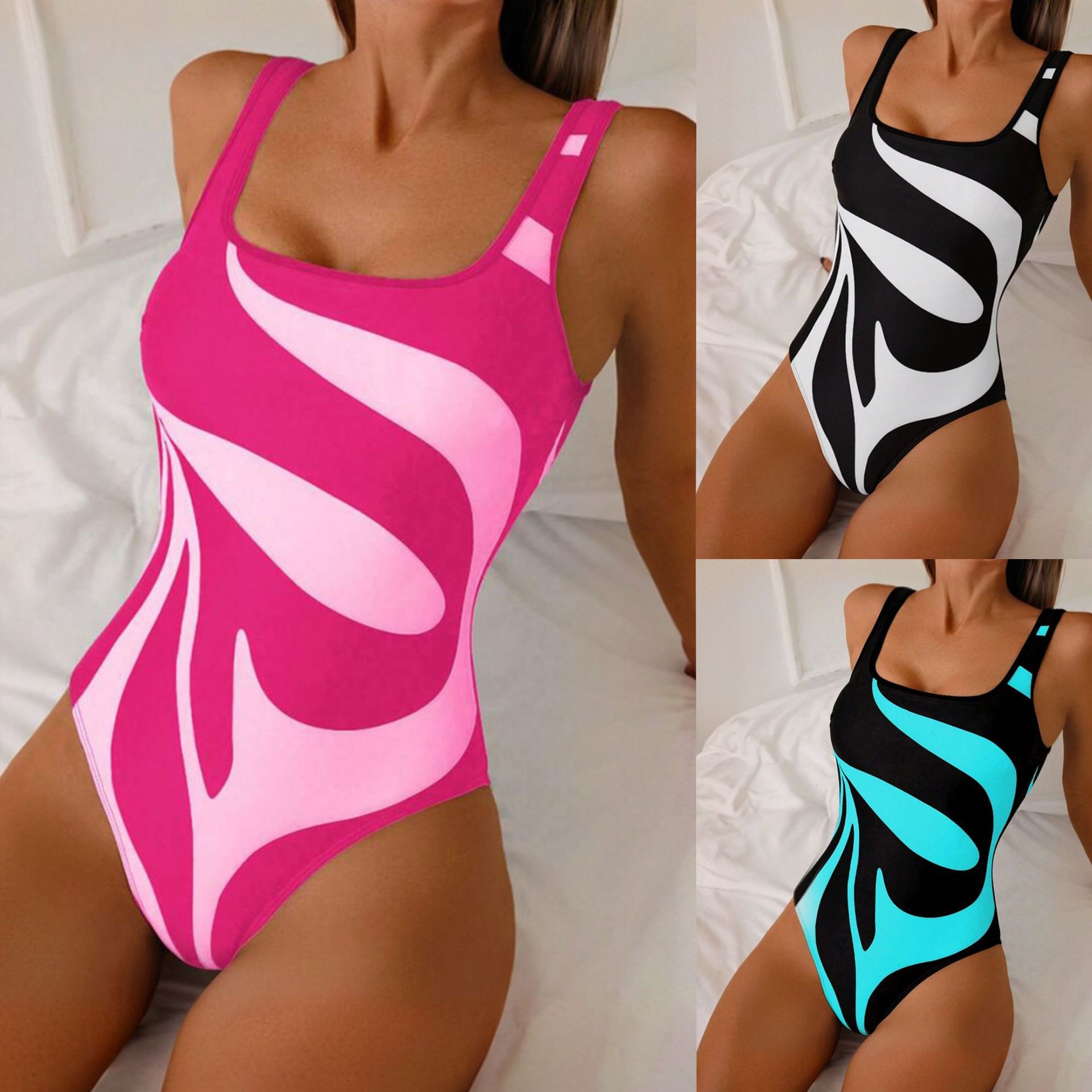 Damen-Tankini mit abstraktem A – Swimwear Bewertung und Preis