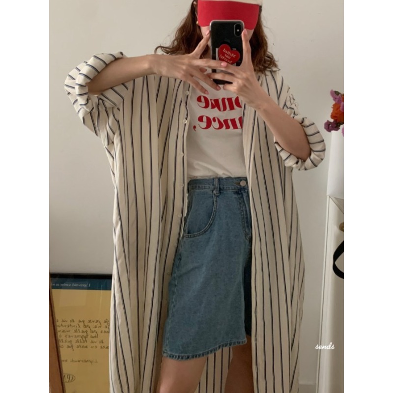 Koreanisches Minimalistisches  – Korean Style A Line Shirt Dress Bewertung und Preis